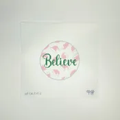 APCH03PG - "Believe" Santa Hats Pink