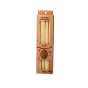 10” Beeswax Taper Candles –  Dipped Tapers (4-Pack)