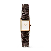 Bound Mini Dark Brown Lizard Rose Gold