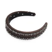 ALICE CRYSTAL EDGE HEADBAND- CHARCOAL