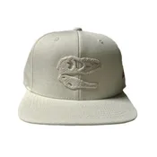 Adult AMNH Cream Flat Brim  Dino Skull Cap