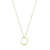 16" Necklace Gold - Halo Gold Charm