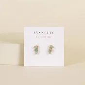 Amazonite Offset Trio Stack Earrings