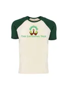 The Listening Tree - Authentic Trademark - Raglan T-Shirt - Green / Burgundy Sleeve