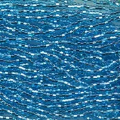 6/0 Czech Seed Beads - Aqua Silver Lined (Color #67010) - 6 String Hanks,72 Grams