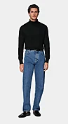 Black Ribbed Turtleneck
