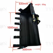 2ton Excavator Attachment 1000mm Rock Bucket Heavy Duty Trenching Bucket 39 inch TERROR X2 PRO