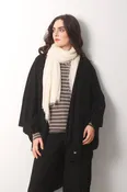 Black Cotton Cashmere Ruana