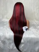 360 LACE 26" Peekaboo Red/Black  Full Front Lace Unit