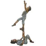 Acrobat Boys Balancing with Feet