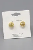 10 MM Metal Ball Stud Earrings