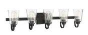 Craftmade 41905-ESP-CS Grace 5 Light Bathroom Vanity Light -Espresso (Clear Seeded Glass)