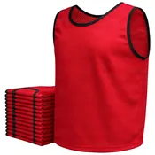 Adult Mesh Practice Scrimmage Jerseys ? Breathable Pinnie for Soccer, Basketball, Gym, Training, School Sports, Lightweight & Durable Team Vest for Games & Practice ? 12 Pack