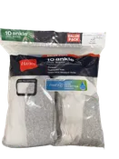 Hanes Men's Ankle Socks - 10PK  BLACK  or White