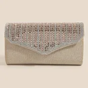 Rhinestone Envelope Clutch Bag