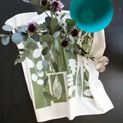 Leaves Tea Towel — Handprinted Cotton