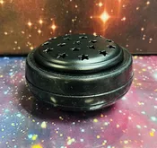 3" Wooden Metal Burner (Black w/ Starry Lid)