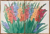 California Glads – Original Watercolor Painting Diptych – Made In Hawaii
