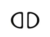 1" D-Ring - Black Metal - Set of Two