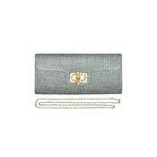 Bamboo Clutch - Pewter