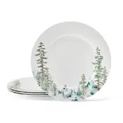 Watercolor Forest Set of 4 Dinner Plates