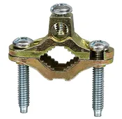 1/2 to 1" Bare Ground Clamps Pressure Cast Brass Plate