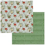 49 and Market Evergreen Season - Cheerful Christmas Star 12x12 Patterned Paper