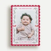 Bordered Beauty Birth Announcement