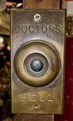 Doctor's brass push / call button
