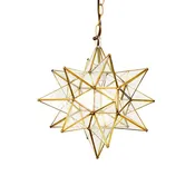 20" X-LARGE CLEAR STAR IN BRASS