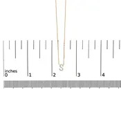 10K Yellow Gold Diamond Accent "S" Block Initial Pendant Necklace