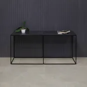 Aspen Console Table in Black Amani Engineered Surface Top - 60 In. - Stock #37