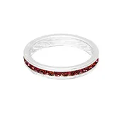 Birthstone Ring January Silver