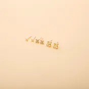 Sparkling Flower Earring Set