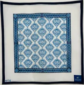Blue Medallion Floral Pillow