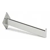 12-in Chrome Wall Mount Rectangular Tube Faceout