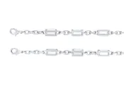 Baguette Crossbody Chain Silver