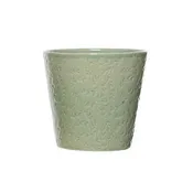 5.5" Stoneware Planter - Green