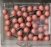 1/4 Inch Map Tacks - Pink