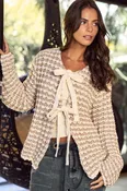 Bow Front Lattice Sweater