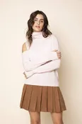 27 Miles Malibu - Devon Cold Shoulder Pullover in Rose