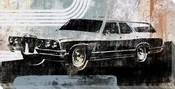 70's Station Wagon Wrapped Canvas Giclee Print Wall Art
