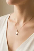 14K Gold Filled Stamped Heart Necklace