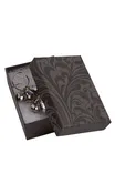 3 1/16 x 2 1/8 x 1 inch Cotton Filled Pattern Jewelry Boxes