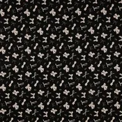 Barbie Vintage Fabric Collection - Bows Black