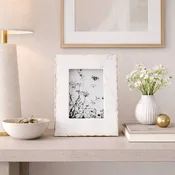 White Marble Picture Frame, 4x6 in.