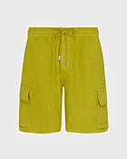 Bermuda en lin homme uni