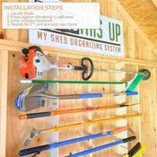 Stud-Mount Garden Tool Rack