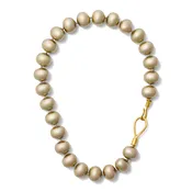 Biscuit Lasso Pebble Pearl Necklace