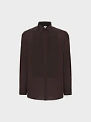 Camicia da cerimonia in cotone marrone